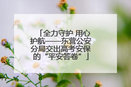 全力守护 用心护航——东营公安分局交出高考安保的“平安答卷”