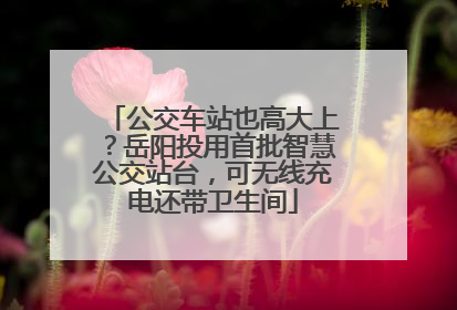 公交车站也高大上？岳阳投用首批智慧公交站台，可无线充电还带卫生间