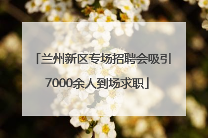 兰州新区专场招聘会吸引7000余人到场求职