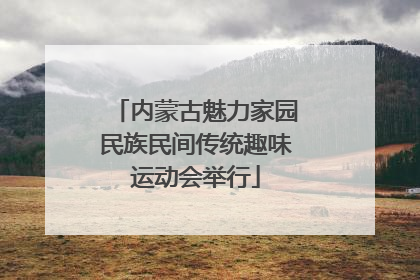 内蒙古魅力家园民族民间传统趣味运动会举行