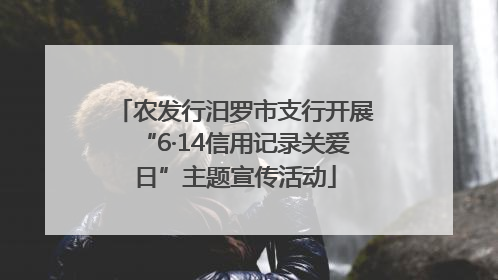 农发行汨罗市支行开展“6·14信用记录关爱日”主题宣传活动