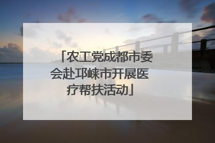 农工党成都市委会赴邛崃市开展医疗帮扶活动