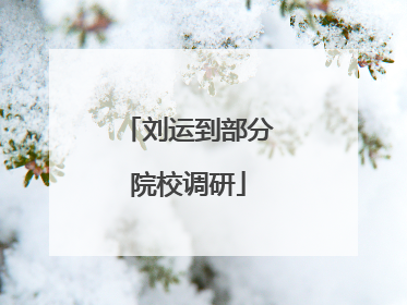 刘运到部分院校调研