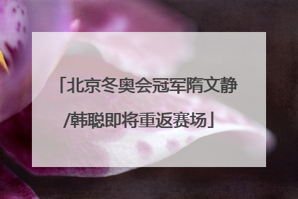 北京冬奥会冠军隋文静/韩聪即将重返赛场