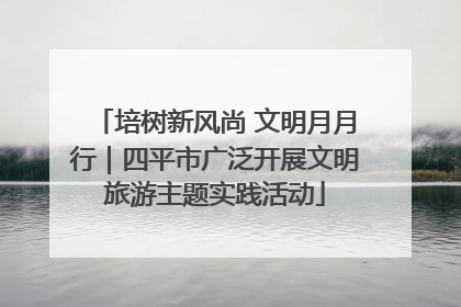 培树新风尚 文明月月行｜四平市广泛开展文明旅游主题实践活动