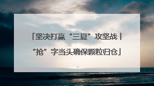 坚决打赢“三夏”攻坚战丨“抢”字当头确保颗粒归仓