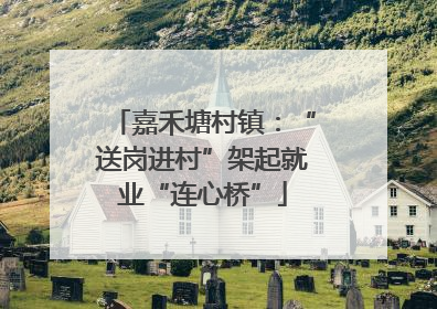 嘉禾塘村镇：“送岗进村”架起就业“连心桥”