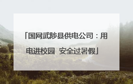 国网武陟县供电公司：用电进校园  安全过暑假