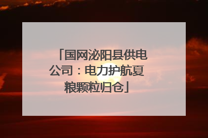 国网泌阳县供电公司：电力护航夏粮颗粒归仓