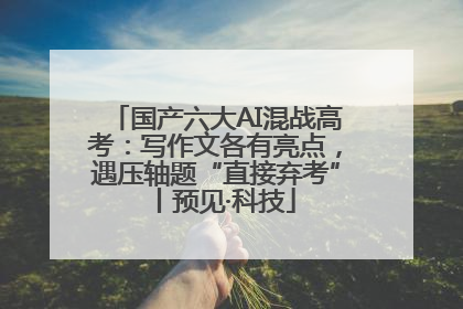 国产六大AI混战高考：写作文各有亮点，遇压轴题“直接弃考”丨预见·科技
