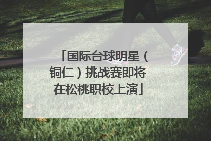 国际台球明星（铜仁）挑战赛即将在松桃职校上演