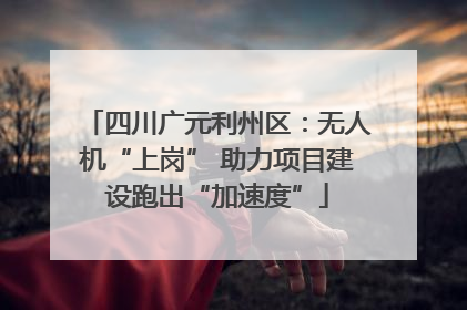 四川广元利州区：无人机“上岗” 助力项目建设跑出“加速度”
