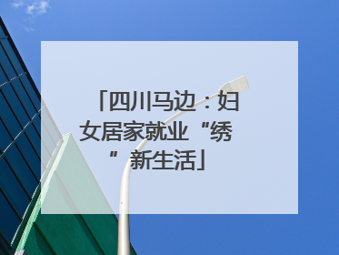 四川马边：妇女居家就业“绣”新生活