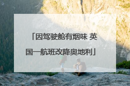 因驾驶舱有烟味 英国一航班改降奥地利