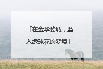 在金华婺城，坠入绣球花的梦境