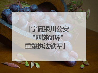 宁夏银川公安 “四链闭环”重塑执法铁军