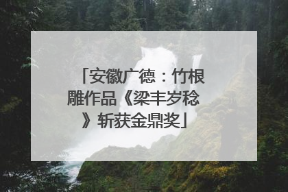 安徽广德：竹根雕作品《梁丰岁稔》斩获金鼎奖