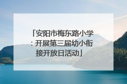 安阳市梅东路小学：开展第三届幼小衔接开放日活动