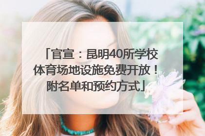 官宣：昆明40所学校体育场地设施免费开放！附名单和预约方式