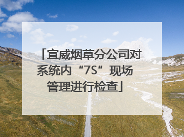 宣威烟草分公司对系统内“7S”现场管理进行检查