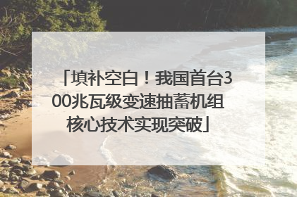 填补空白！我国首台300兆瓦级变速抽蓄机组核心技术实现突破