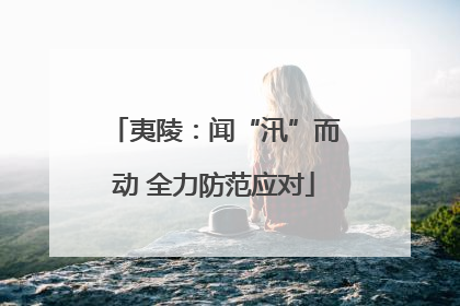 夷陵：闻“汛”而动 全力防范应对