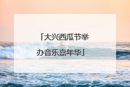 大兴西瓜节举办音乐嘉年华