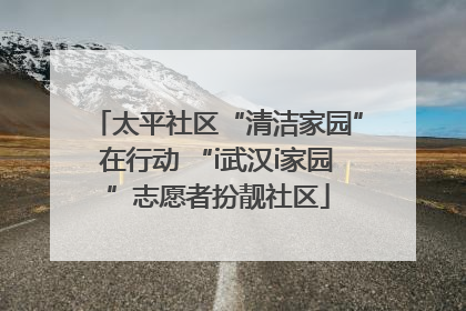 太平社区“清洁家园”在行动 “i武汉i家园”志愿者扮靓社区