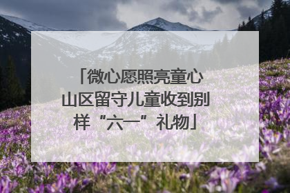 微心愿照亮童心 山区留守儿童收到别样“六一”礼物