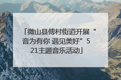 微山县傅村街道开展“音为有你 遇见美好”521主题音乐活动