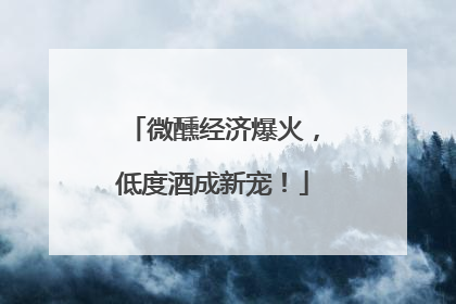 微醺经济爆火，低度酒成新宠！