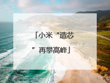 小米“造芯”再攀高峰