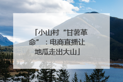 小山村“甘薯革命”：电商直播让地瓜走出大山