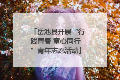 岳池县开展“行践青春 童心同行”青年志愿活动