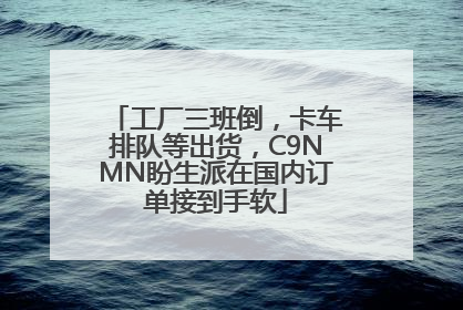 工厂三班倒，卡车排队等出货，C9NMN盼生派在国内订单接到手软