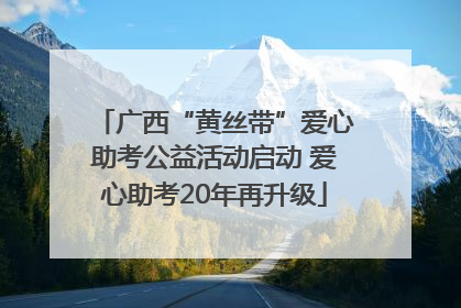 广西“黄丝带”爱心助考公益活动启动 爱心助考20年再升级