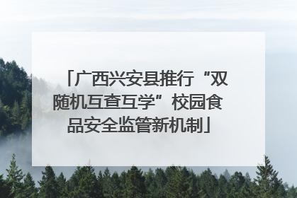 广西兴安县推行“双随机互查互学”校园食品安全监管新机制