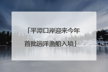 平潭口岸迎来今年首批远洋渔船入境