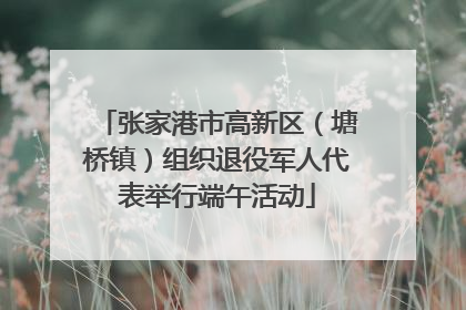 张家港市高新区（塘桥镇）组织退役军人代表举行端午活动
