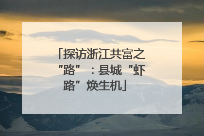 探访浙江共富之“路”：县城“虾路”焕生机