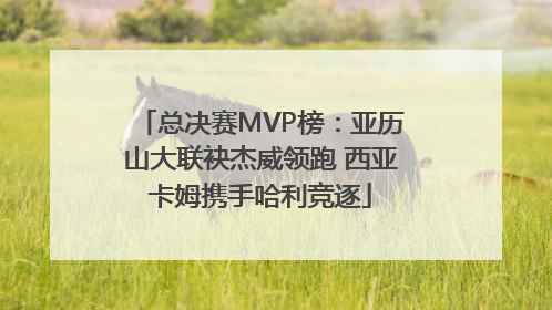 总决赛MVP榜：亚历山大联袂杰威领跑 西亚卡姆携手哈利竞逐