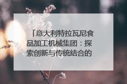 意大利特拉瓦尼食品加工机械集团：探索创新与传统结合的可能性｜西望四川