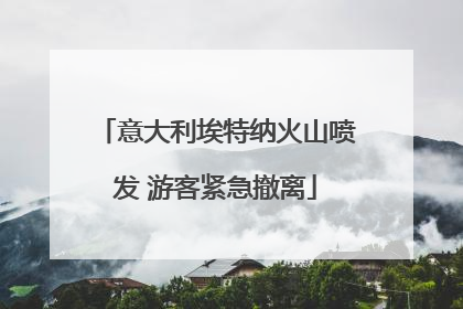 意大利埃特纳火山喷发 游客紧急撤离