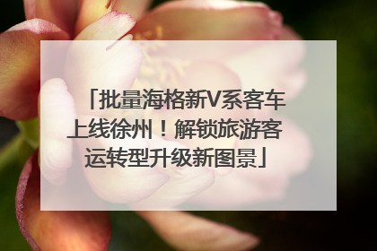 批量海格新V系客车上线徐州！解锁旅游客运转型升级新图景