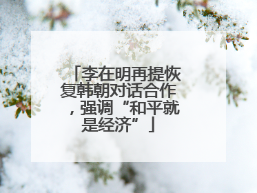 李在明再提恢复韩朝对话合作，强调“和平就是经济”