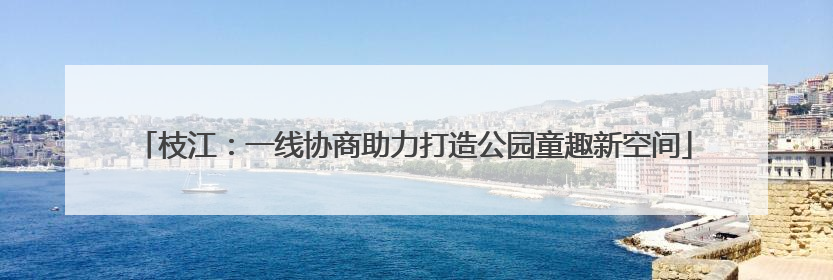枝江：一线协商助力打造公园童趣新空间