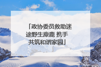 政协委员救助迷途野生麋鹿 携手共筑和谐家园