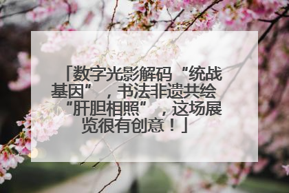 数字光影解码“统战基因”，书法非遗共绘“肝胆相照”，这场展览很有创意！