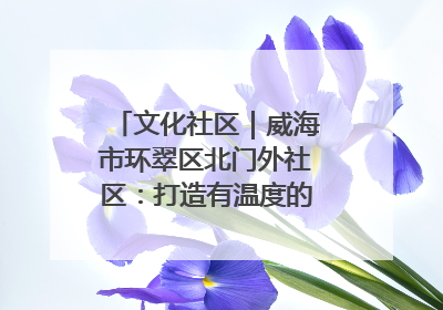 文化社区｜威海市环翠区北门外社区：打造有温度的文化社区