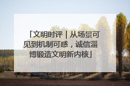 文明时评｜从场景可见到机制可感，诚信淄博锻造文明新内核